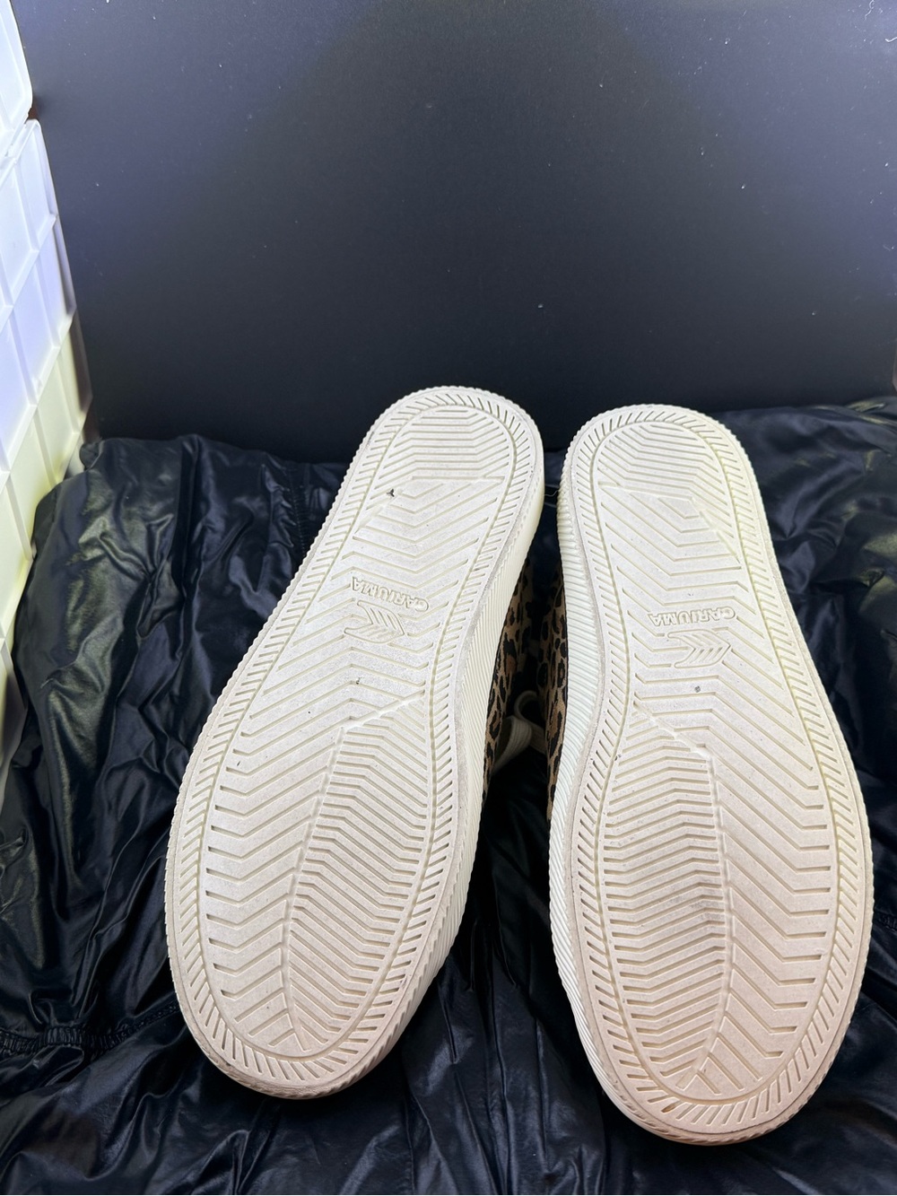 Cariuma Leopard Canvas Sneakers - Tan & Black - Picture 3 of 8